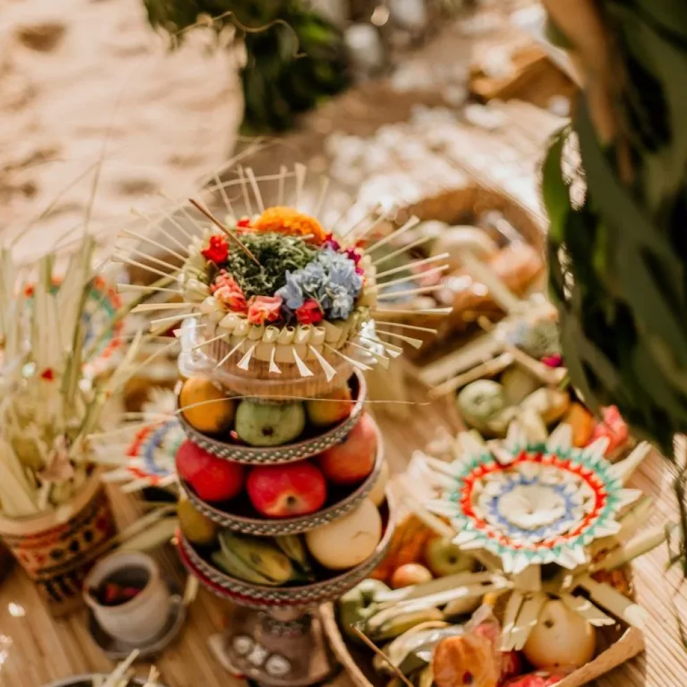Bohemian Balinese Style Beach Elopement in Bali